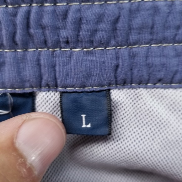 VTG Polo Ralph Lauren Swim Shorts Mens L Blue 9" Swim Trunks Drawstring Lined - Picture 6 of 13